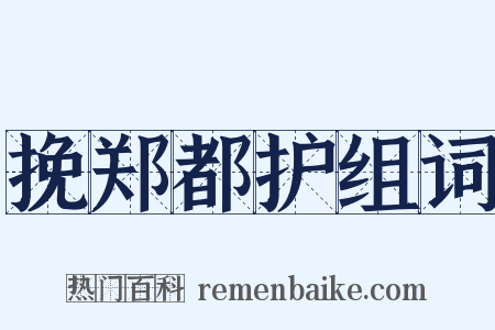 挽郑都护组词是什么意思的图片